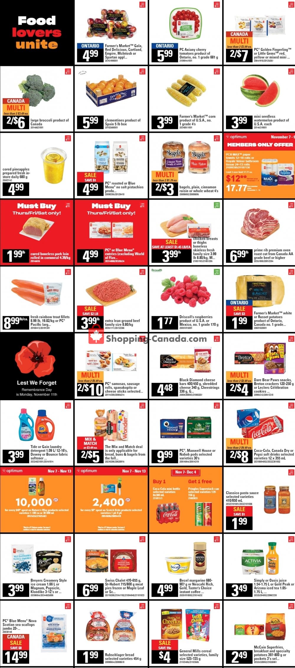 Loblaws flyer from Thursday November 7, 2019 to Wednesday November 13, 2019 - page 1