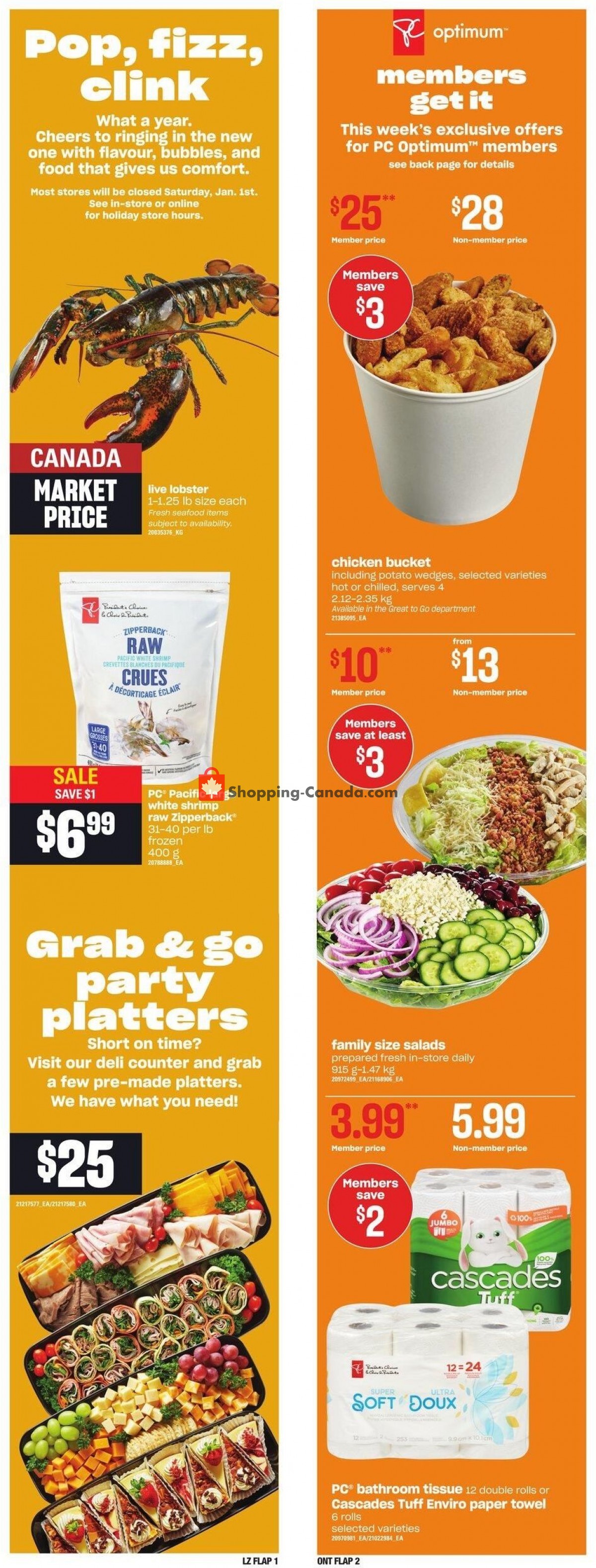 Loblaws Canada, flyer (Food Lovers Unite ON) December 30 January