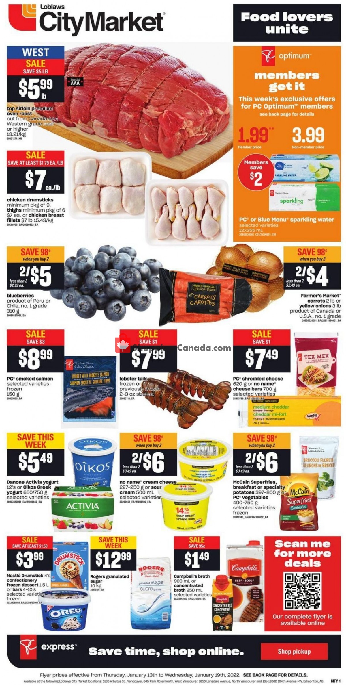 Loblaws Canada, flyer (Food Lovers Unite West) January 13