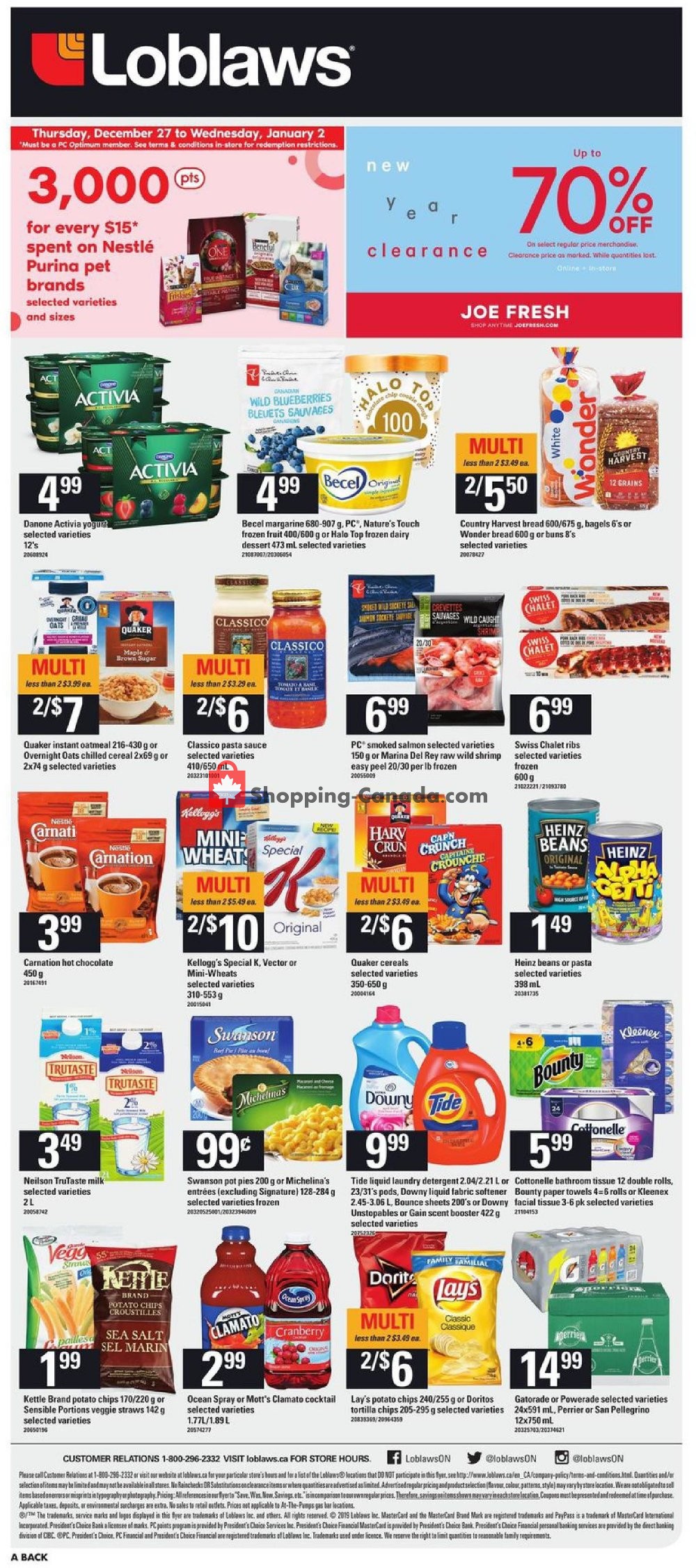 Loblaws flyer from Thursday December 27, 2018 to Wednesday January 2, 2019 - page 14