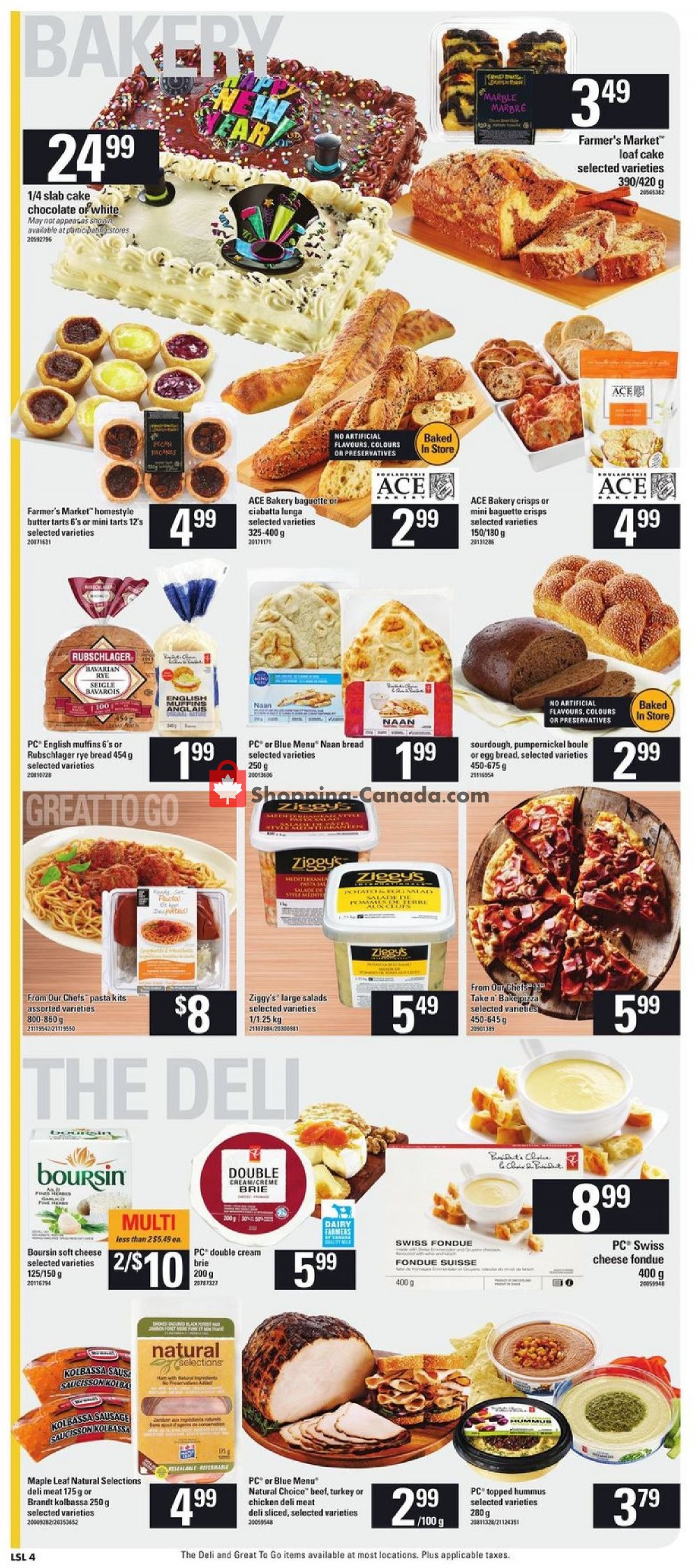Loblaws flyer from Thursday December 27, 2018 to Wednesday January 2, 2019 - page 4