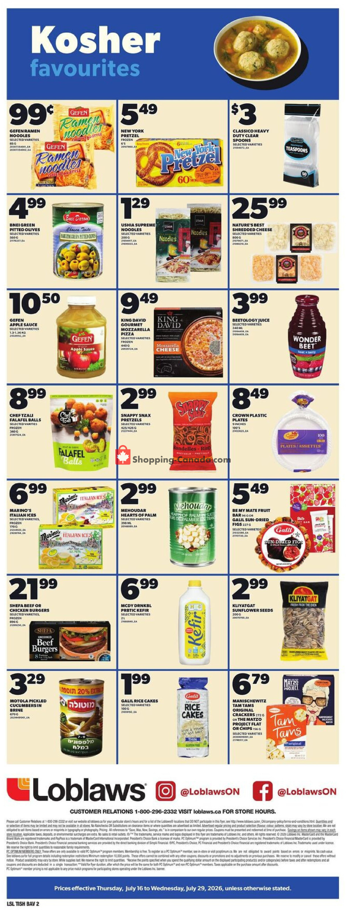 Loblaws flyer from Thursday July 16, 2026 to Wednesday July 29, 2026 - page 2