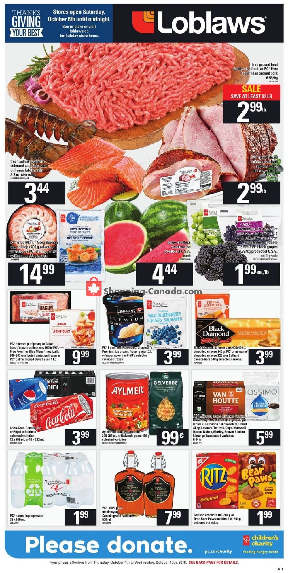 Loblaws flyer from Thursday October 4, 2018 to Wednesday October 10, 2018 - page 3