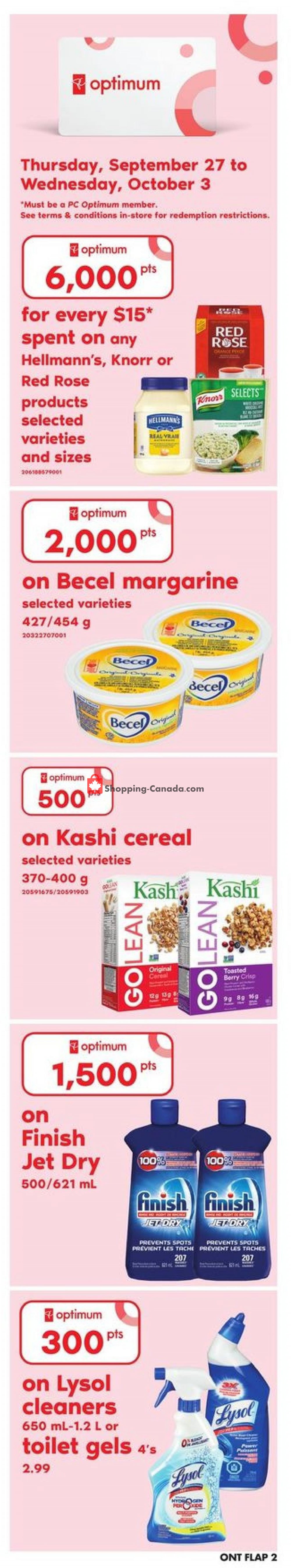 Loblaws flyer from Thursday September 27, 2018 to Wednesday October 3, 2018 - page 2