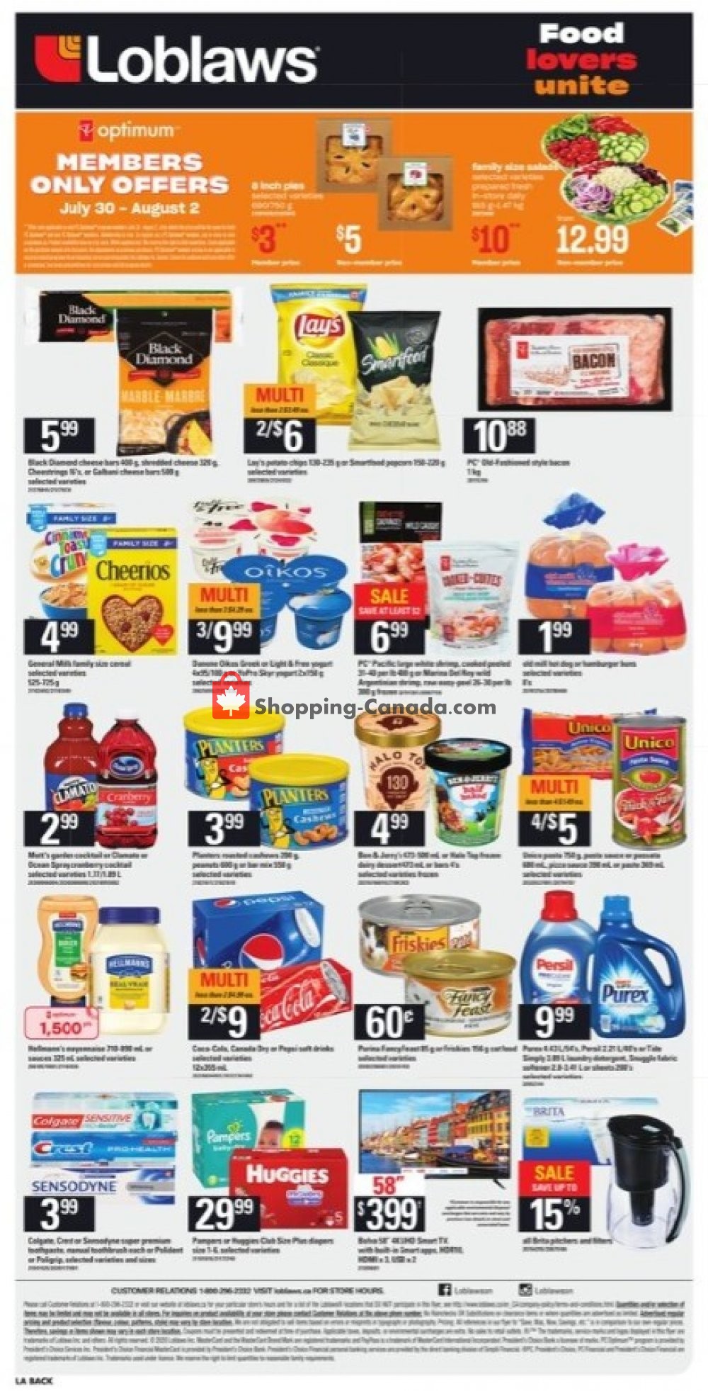Loblaws flyer from Thursday July 30, 2020 to Wednesday August 5, 2020 - page 3