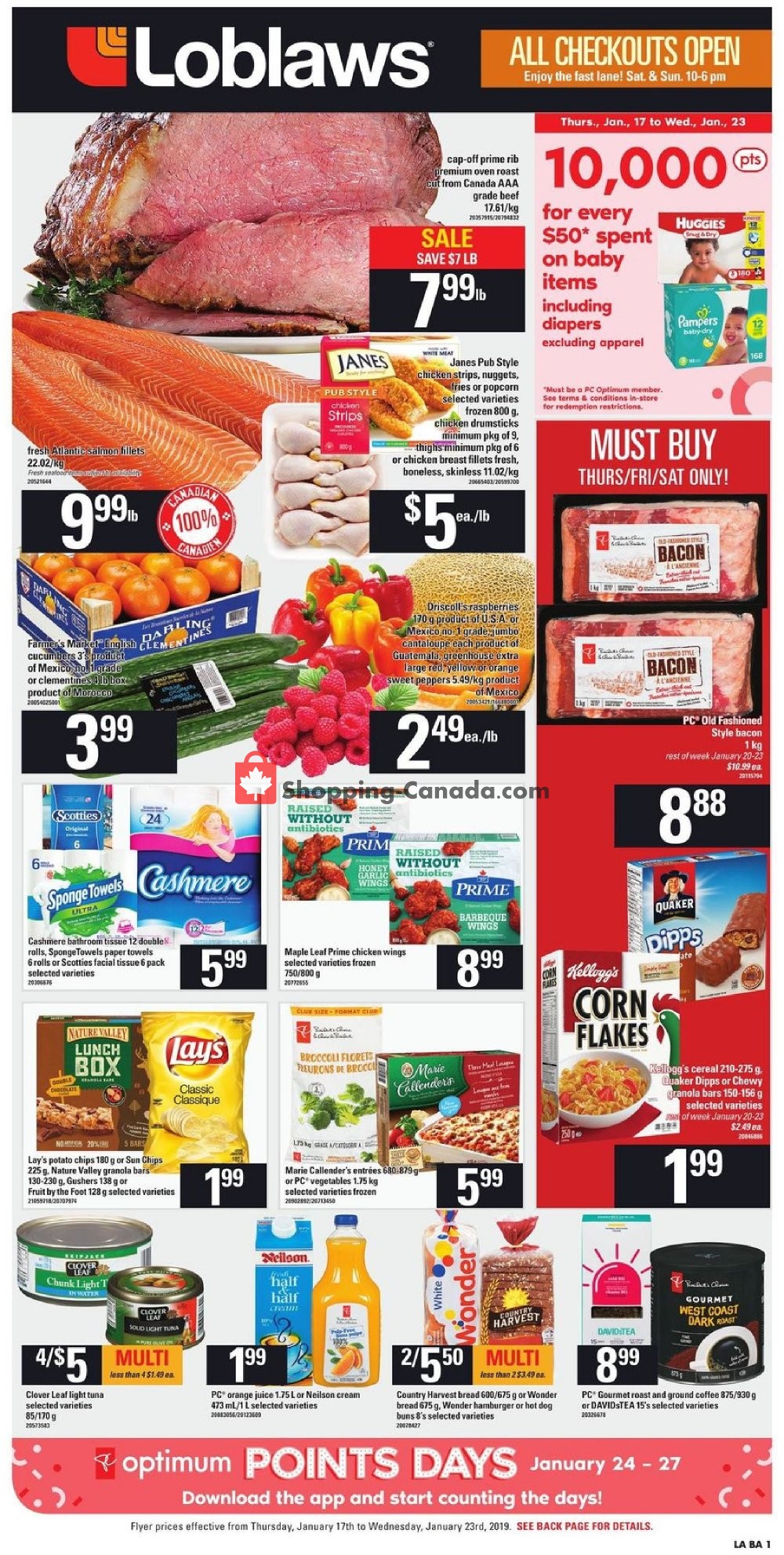 Loblaws Canada, flyer (Points Days ON) January 17 January 23