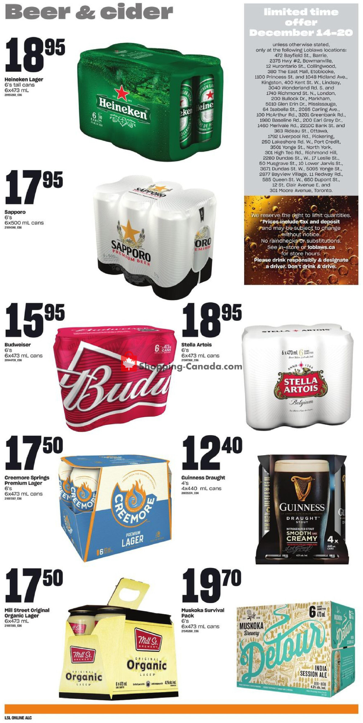 Loblaws flyer from Thursday December 14, 2023 to Wednesday December 20, 2023 - page 15
