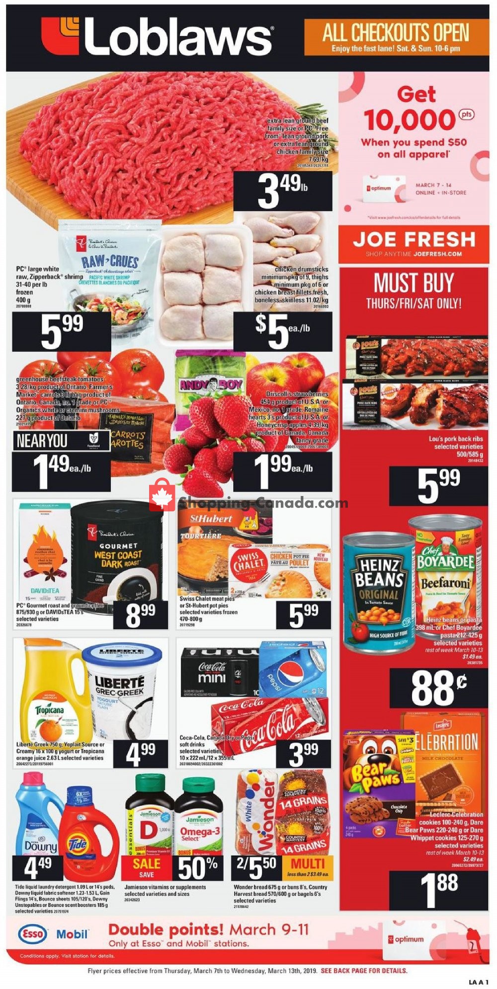 Loblaws flyer from Thursday March 7, 2019 to Wednesday March 13, 2019 - page 1
