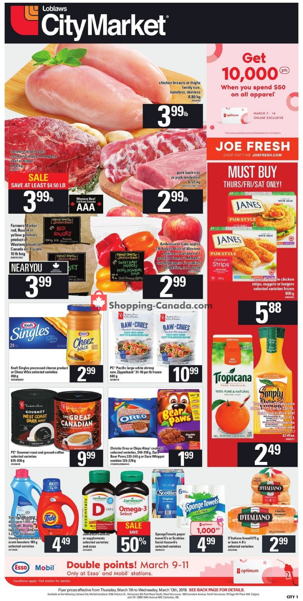 Loblaws flyer from Thursday March 7, 2019 to Wednesday March 13, 2019 - page 1