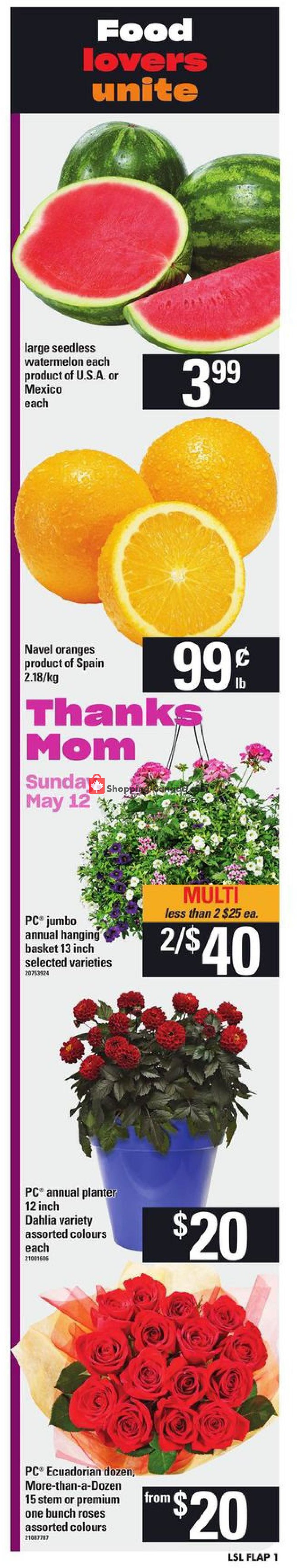 Loblaws flyer from Thursday May 9, 2019 to Wednesday May 15, 2019 - page 1