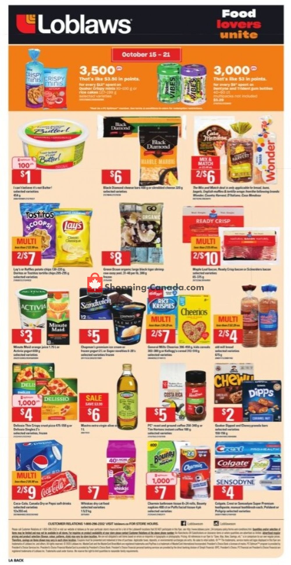Loblaws flyer from Thursday October 15, 2020 to Wednesday October 21, 2020 - page 2