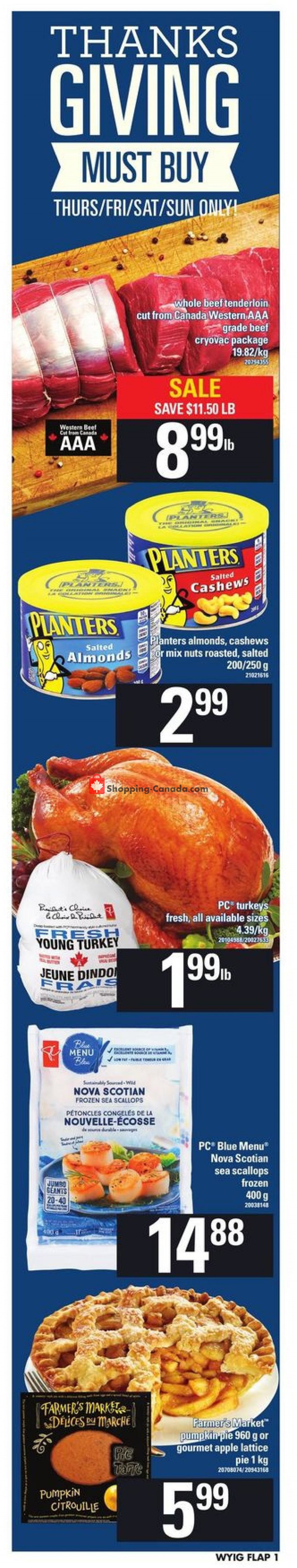 Loblaws flyer from Thursday October 4, 2018 to Wednesday October 10, 2018 - page 1