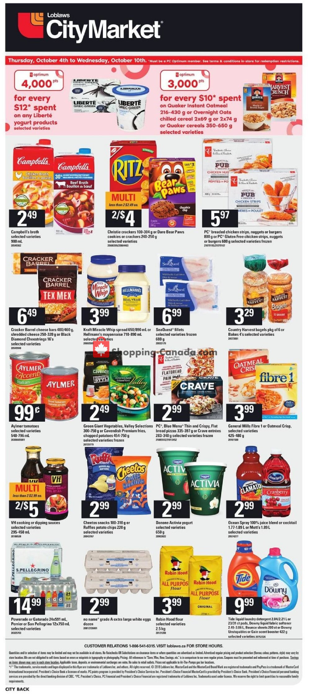 Loblaws flyer from Thursday October 4, 2018 to Wednesday October 10, 2018 - page 18