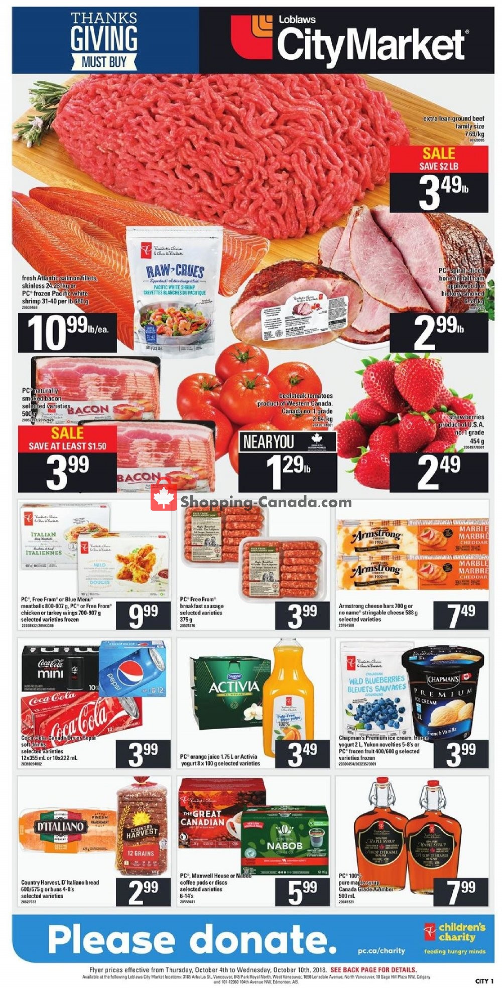 Loblaws flyer from Thursday October 4, 2018 to Wednesday October 10, 2018 - page 3