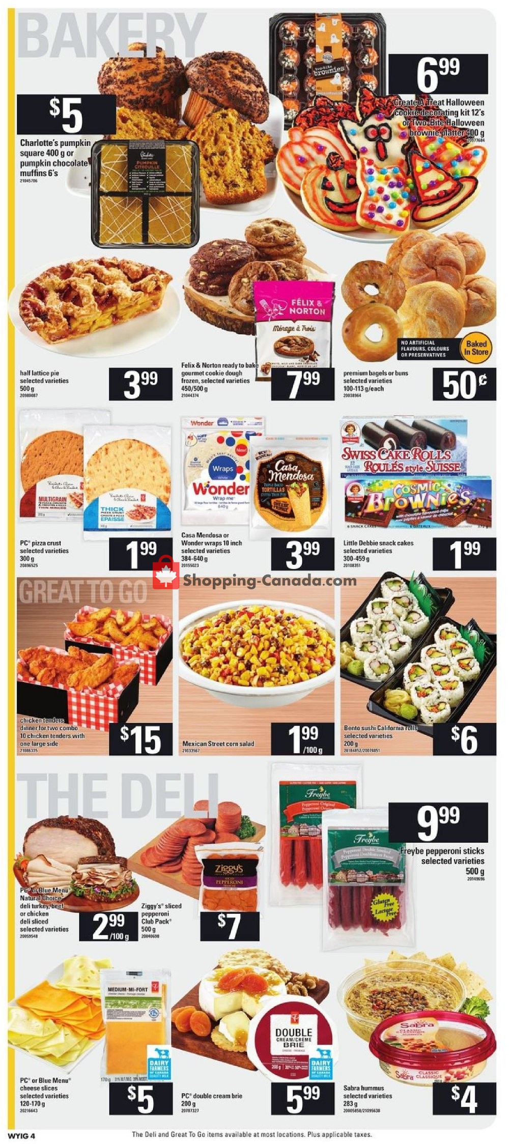 Loblaws flyer from Thursday October 18, 2018 to Wednesday October 24, 2018 - page 4