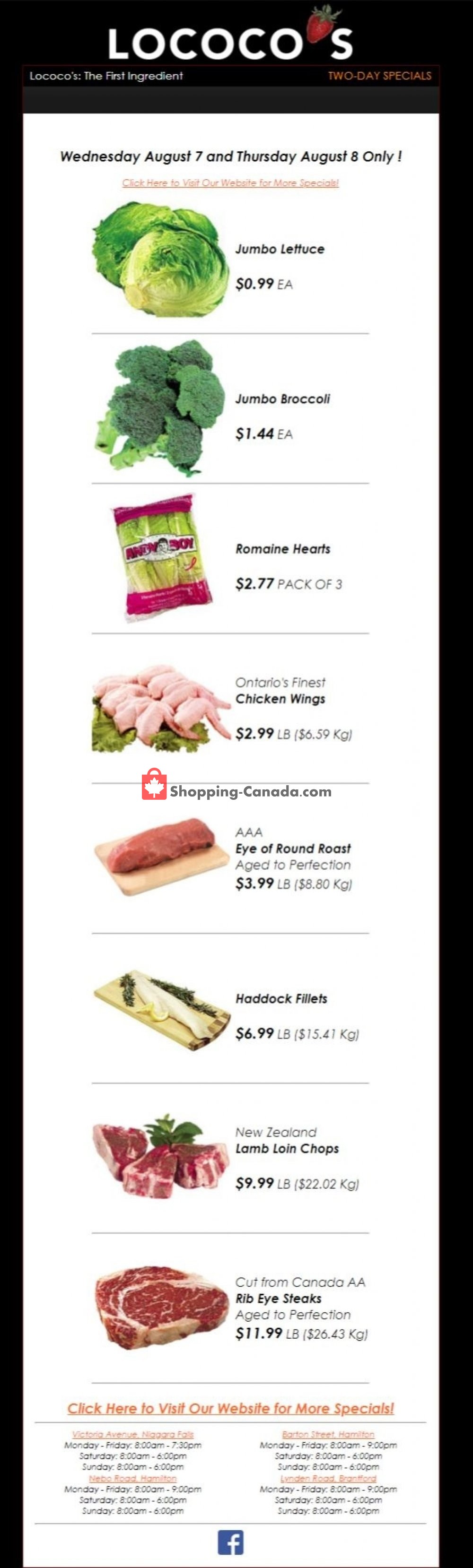 Lococo's flyer from Wednesday August 7, 2019 to Thursday August 8, 2019 - page 1