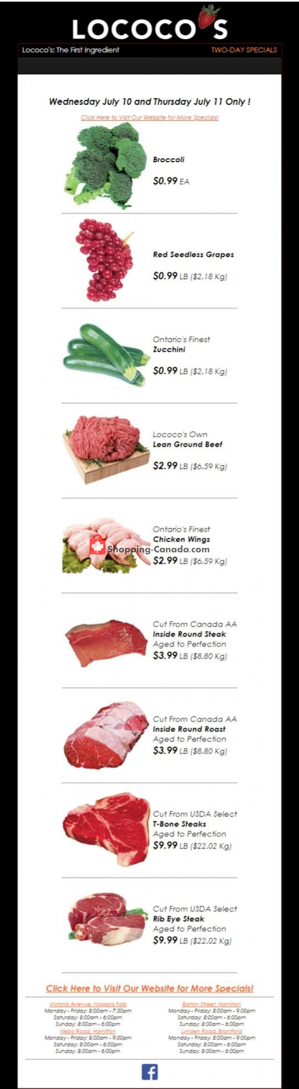 Lococo's flyer from Wednesday July 10, 2019 to Thursday July 11, 2019 - page 1