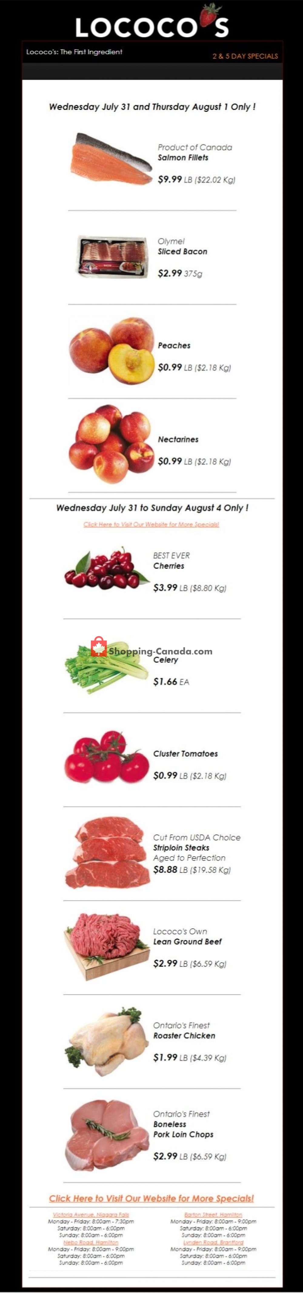Lococo's flyer from Wednesday July 31, 2019 to Thursday August 1, 2019 - page 1