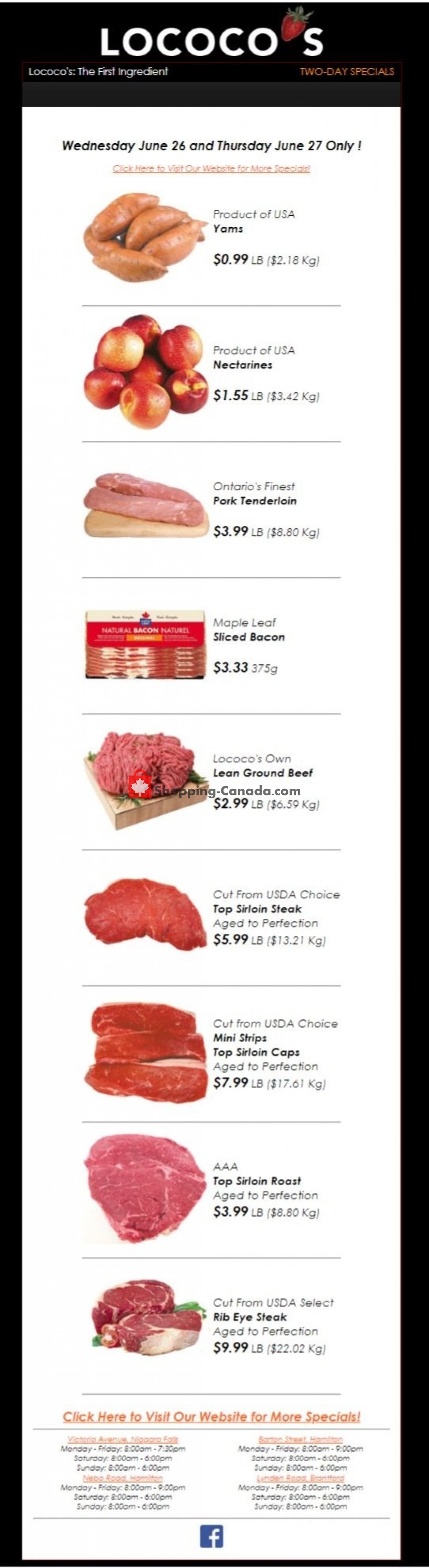 Lococo's flyer from Wednesday June 26, 2019 to Thursday June 27, 2019 - page 1