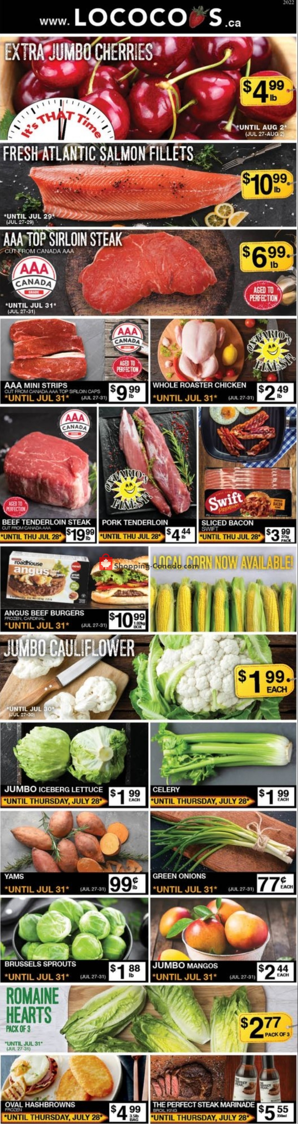 Lococo's Canada, flyer (Hot Offers) July 28 July 31, 2022