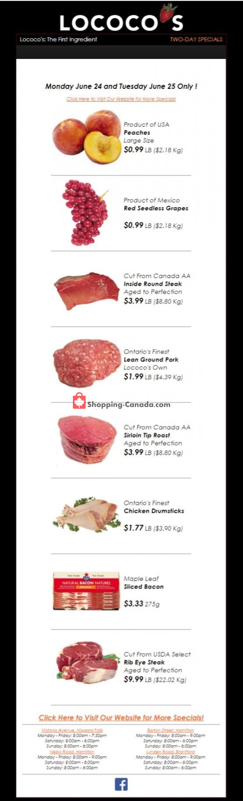 Lococo's flyer from Monday June 24, 2019 to Tuesday June 25, 2019 - page 1