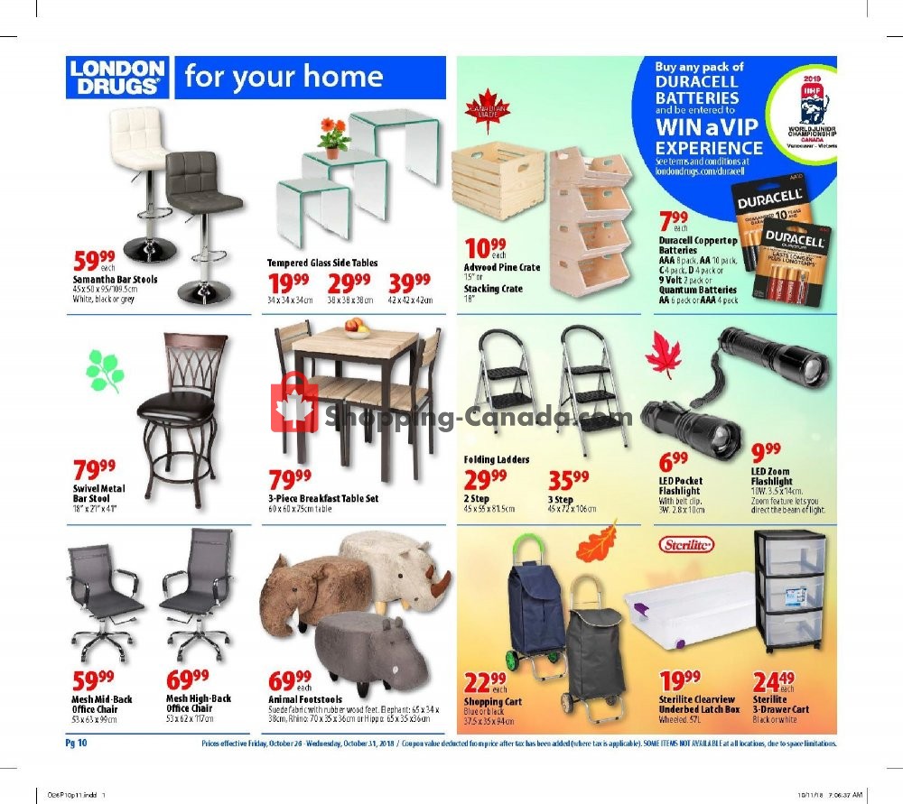 London Drugs flyer from Friday October 26, 2018 to Wednesday October 31, 2018 - page 11