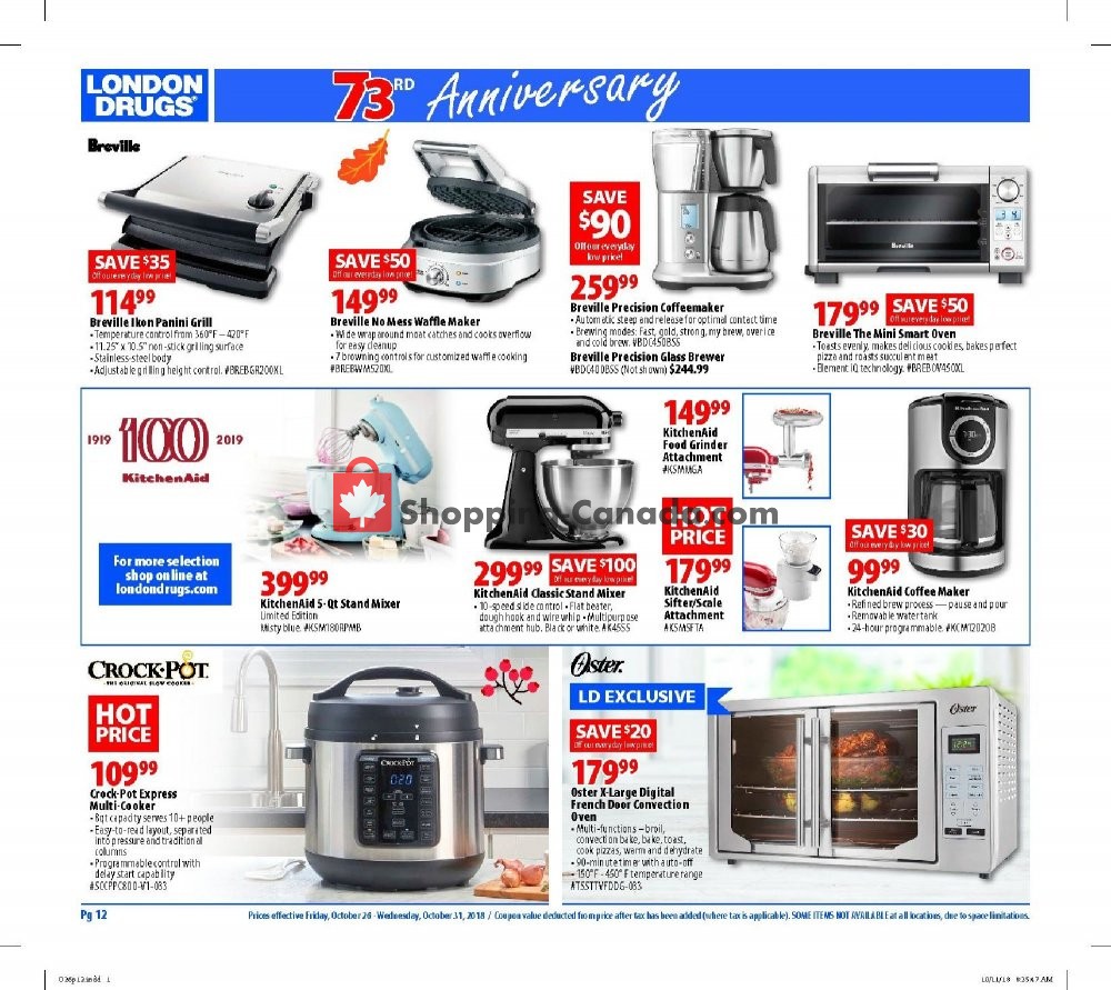 London Drugs flyer from Friday October 26, 2018 to Wednesday October 31, 2018 - page 13