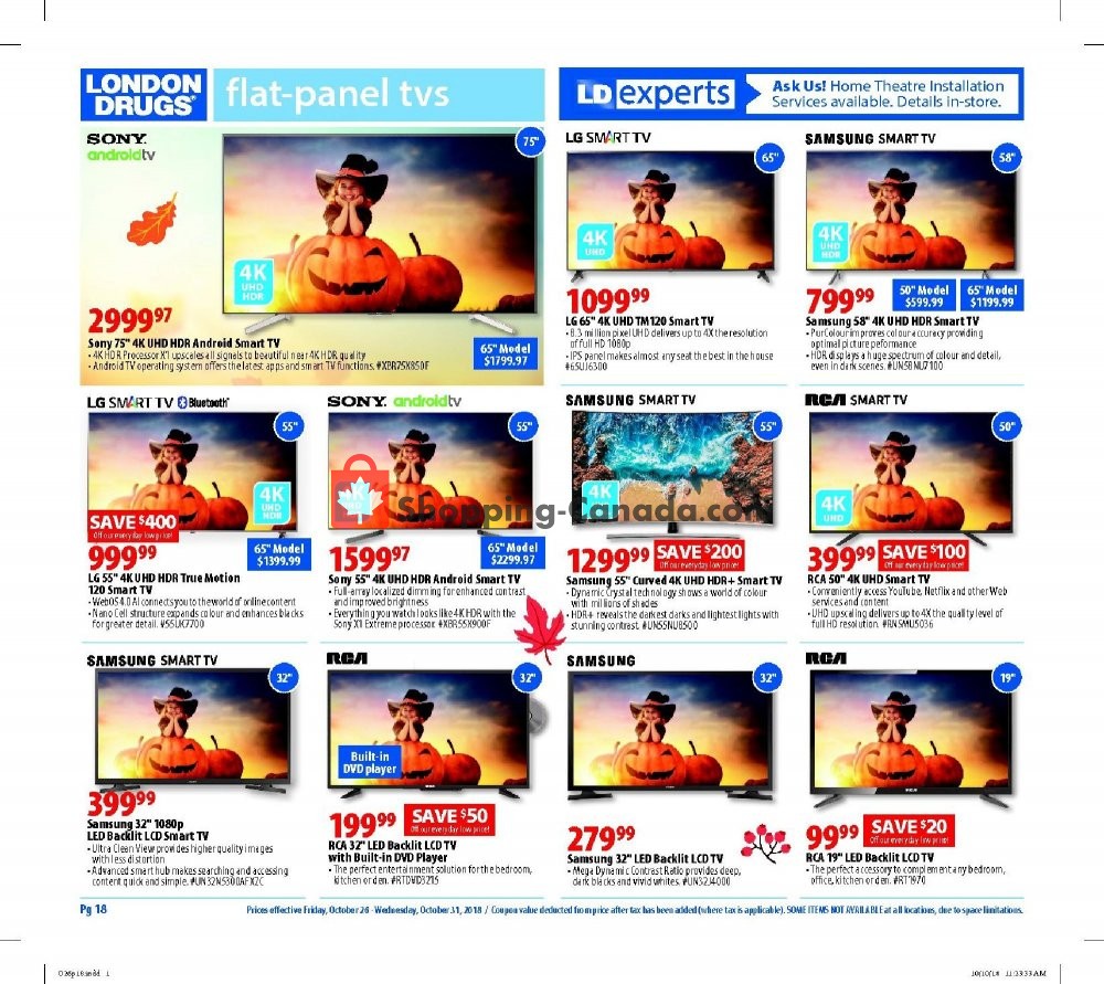 London Drugs flyer from Friday October 26, 2018 to Wednesday October 31, 2018 - page 19