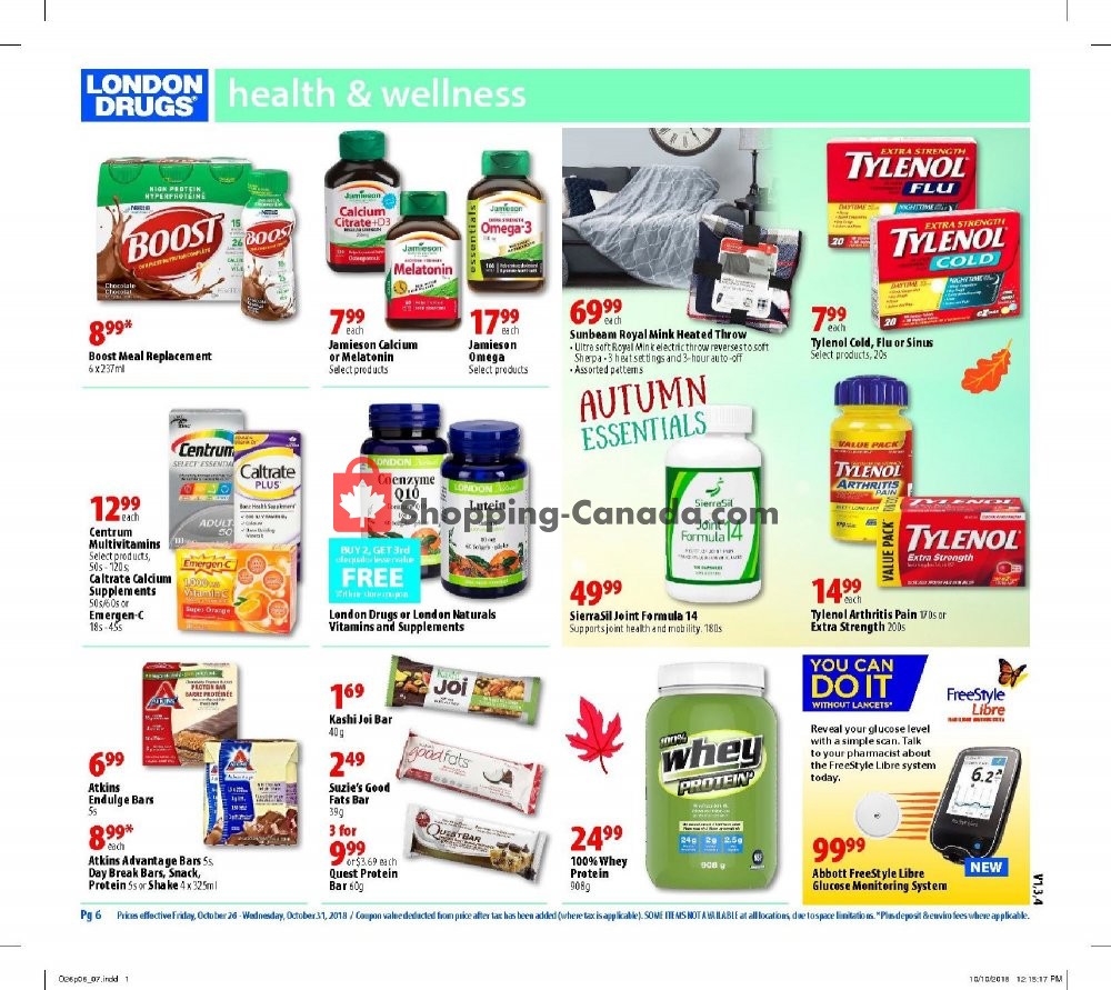 London Drugs flyer from Friday October 26, 2018 to Wednesday October 31, 2018 - page 7