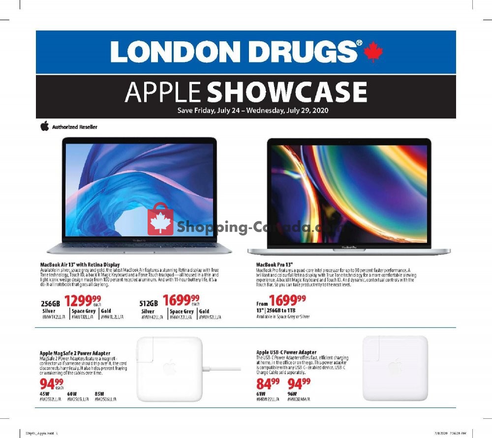 London Drugs flyer from Friday July 24, 2020 to Wednesday July 29, 2020 - page 1