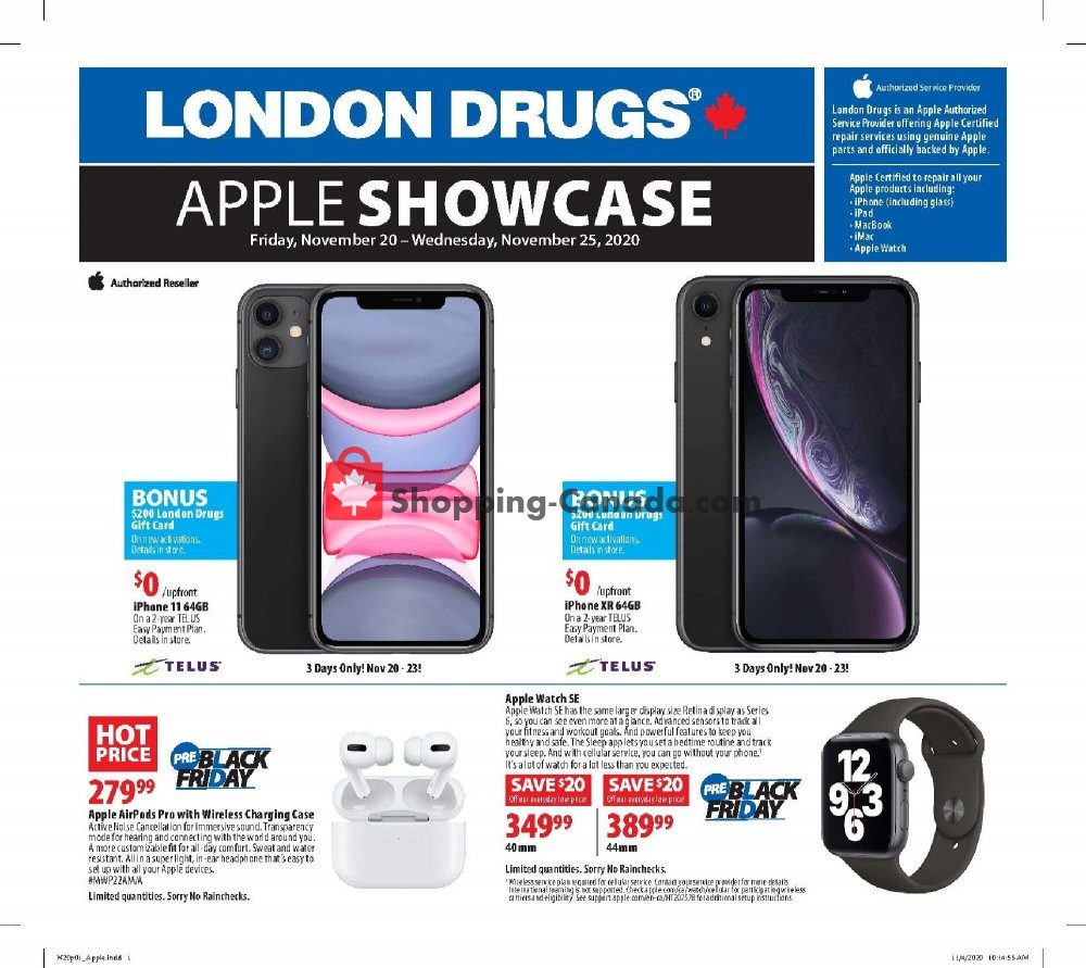 London Drugs flyer from Friday November 20, 2020 to Wednesday November 25, 2020 - page 1