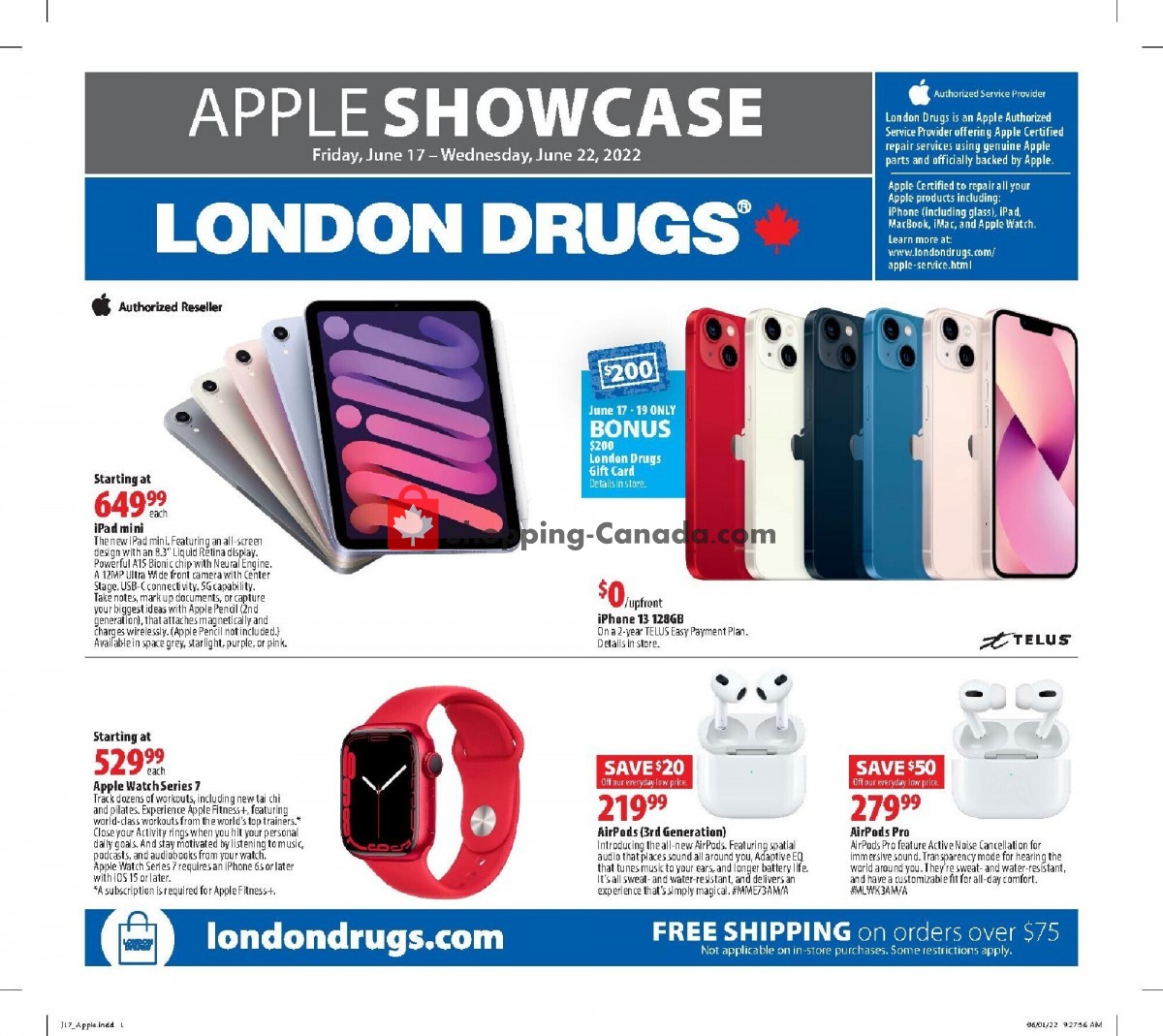 London Drugs Canada, flyer (Apple Showcase Specials) June 17 June