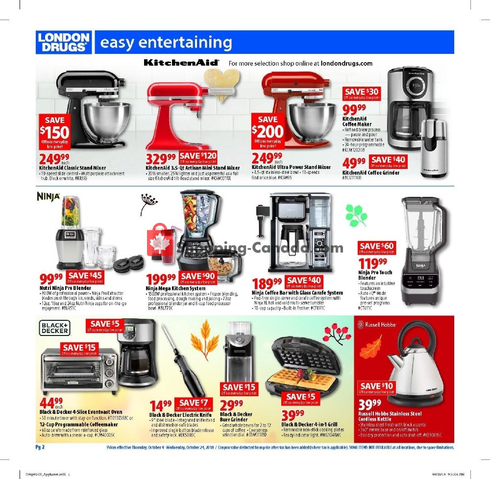 London Drugs flyer from Thursday October 4, 2018 to Wednesday October 24, 2018 - page 2