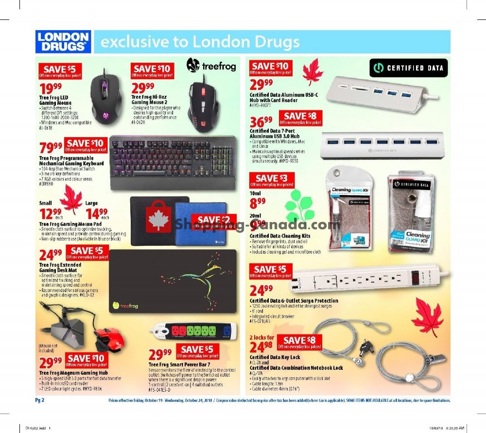 London Drugs flyer from Friday October 19, 2018 to Wednesday October 24, 2018 - page 2