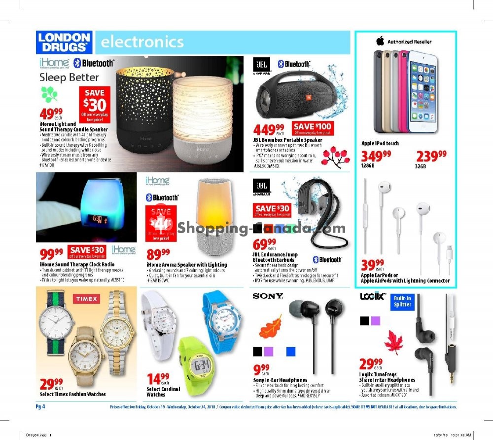 London Drugs flyer from Friday October 19, 2018 to Wednesday October 24, 2018 - page 5