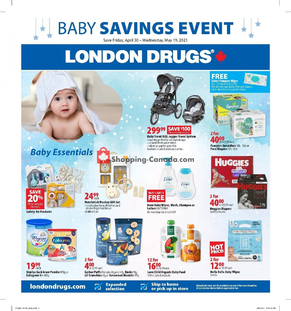 London Drugs flyer from Friday April 30, 2021 to Wednesday May 19, 2021 - page 1
