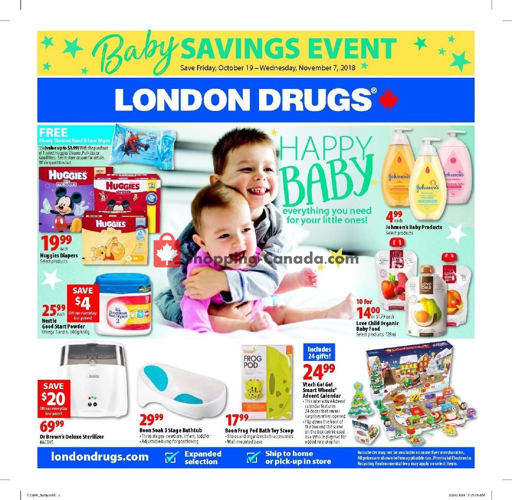 London Drugs flyer from Friday October 19, 2018 to Wednesday November 7, 2018 - page 1