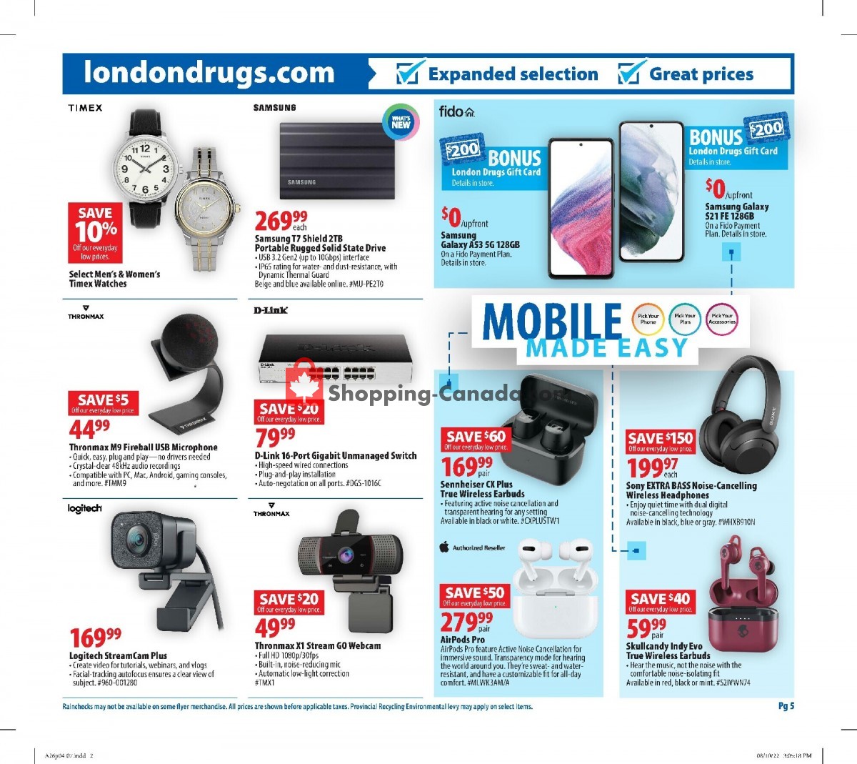 London Drugs Canada, flyer (Back to Routine) August 26 August 31