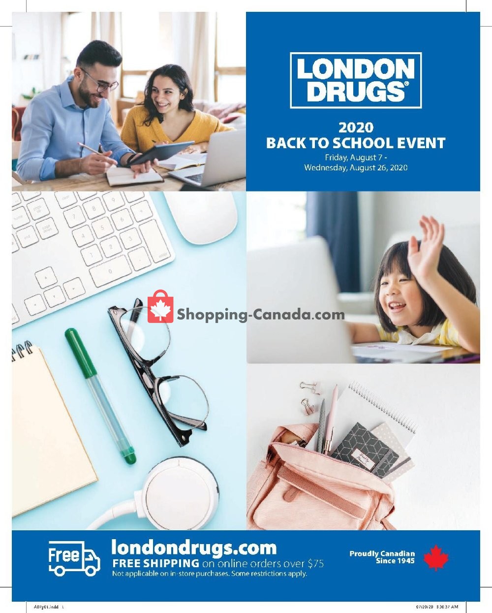 London Drugs flyer from Friday August 7, 2020 to Wednesday August 26, 2020 - page 1