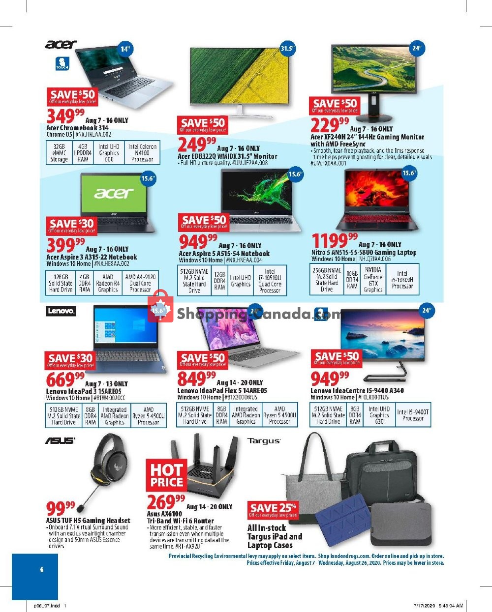 London Drugs flyer from Friday August 7, 2020 to Wednesday August 26, 2020 - page 6