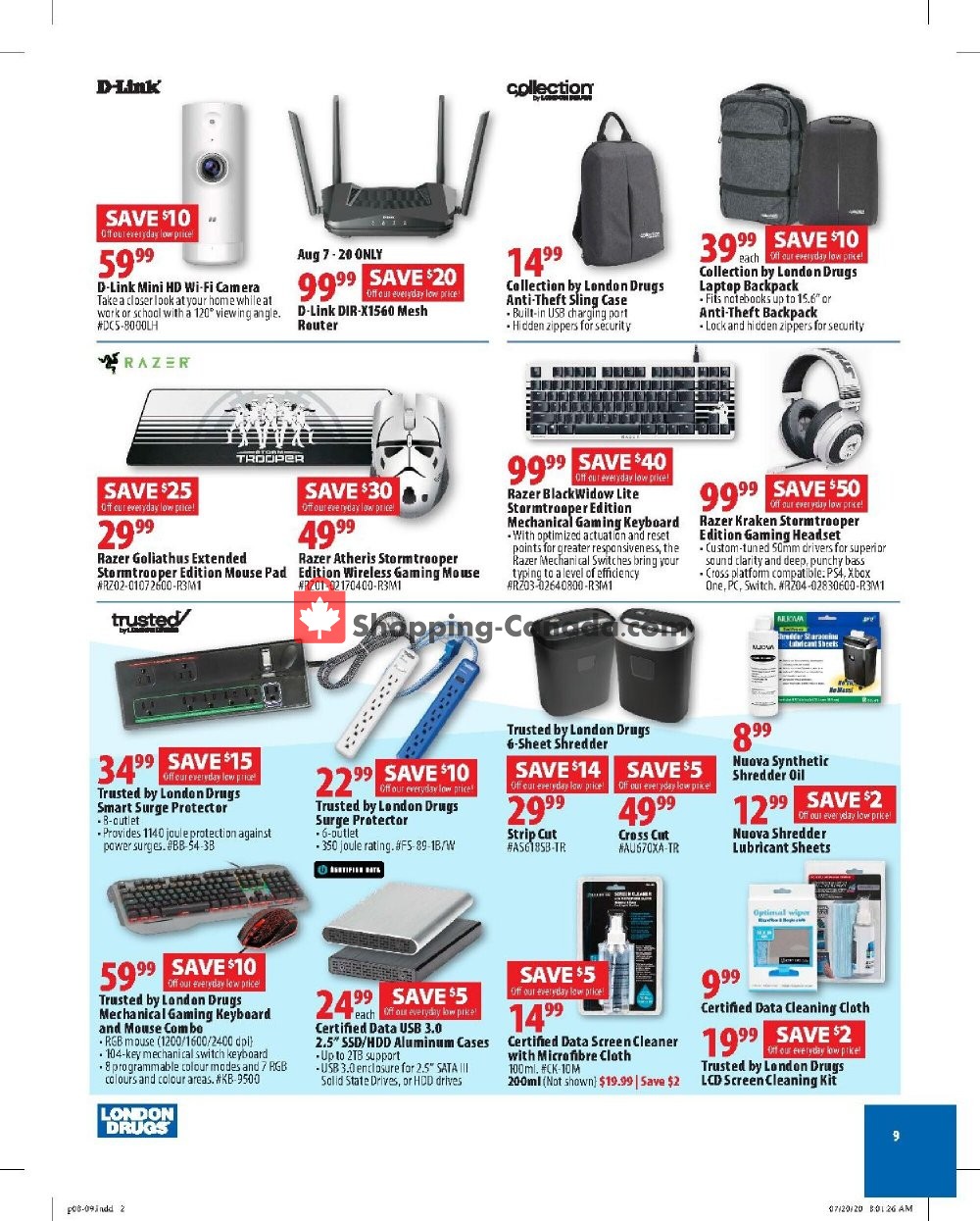 London Drugs flyer from Friday August 7, 2020 to Wednesday August 26, 2020 - page 9