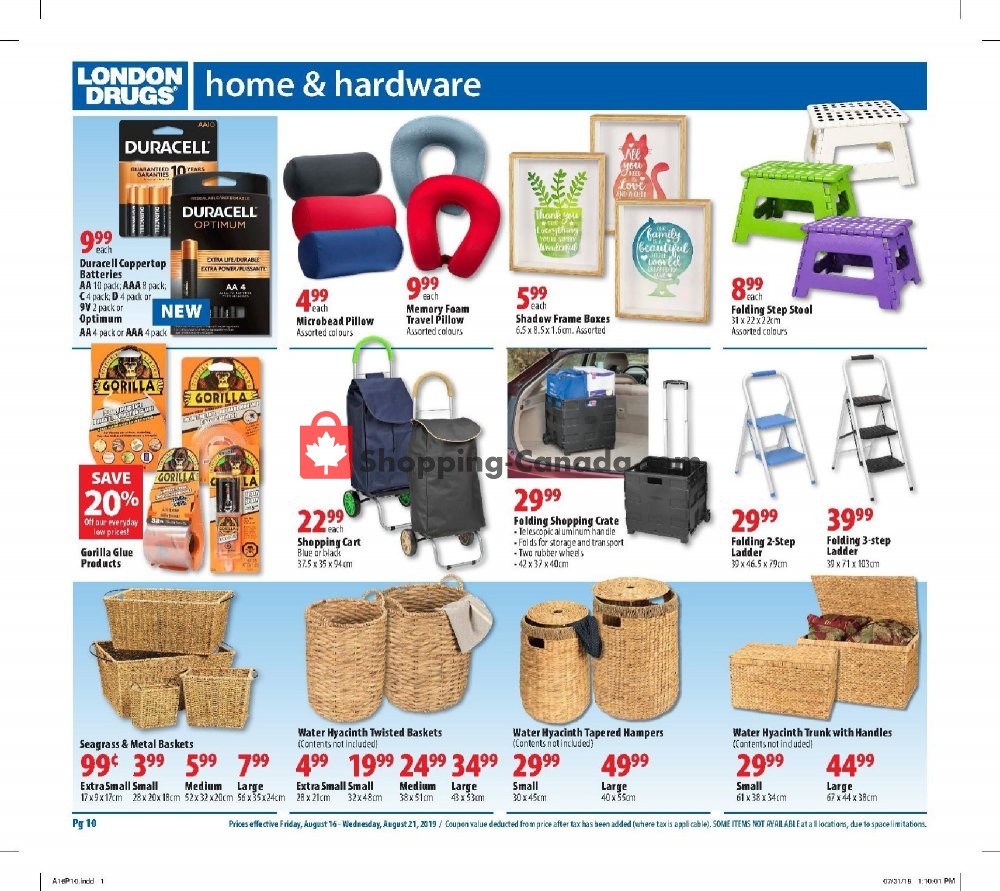 London Drugs flyer from Friday August 16, 2019 to Wednesday August 21, 2019 - page 10