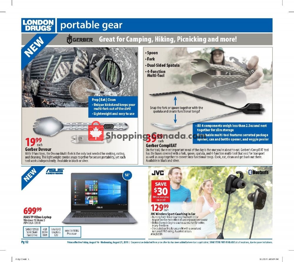 London Drugs flyer from Friday August 16, 2019 to Wednesday August 21, 2019 - page 12