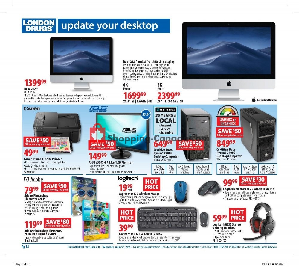 London Drugs flyer from Friday August 16, 2019 to Wednesday August 21, 2019 - page 14