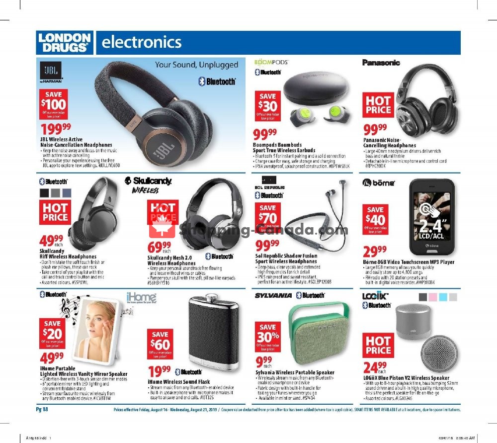 London Drugs flyer from Friday August 16, 2019 to Wednesday August 21, 2019 - page 18