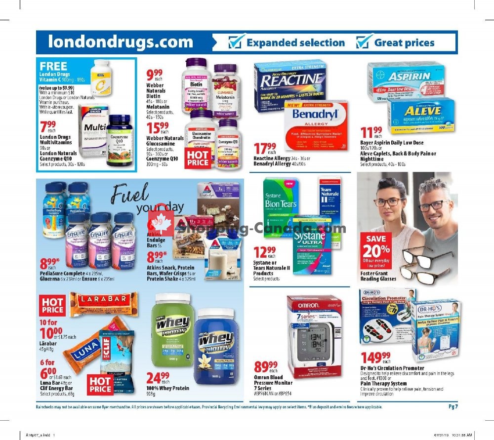 London Drugs flyer from Friday August 16, 2019 to Wednesday August 21, 2019 - page 7