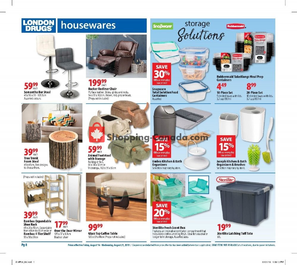 London Drugs flyer from Friday August 16, 2019 to Wednesday August 21, 2019 - page 8