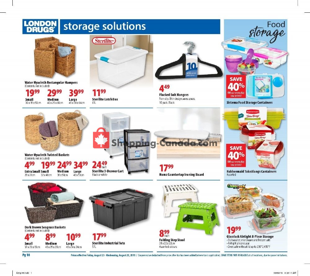London Drugs flyer from Friday August 23, 2019 to Wednesday August 28, 2019 - page 10