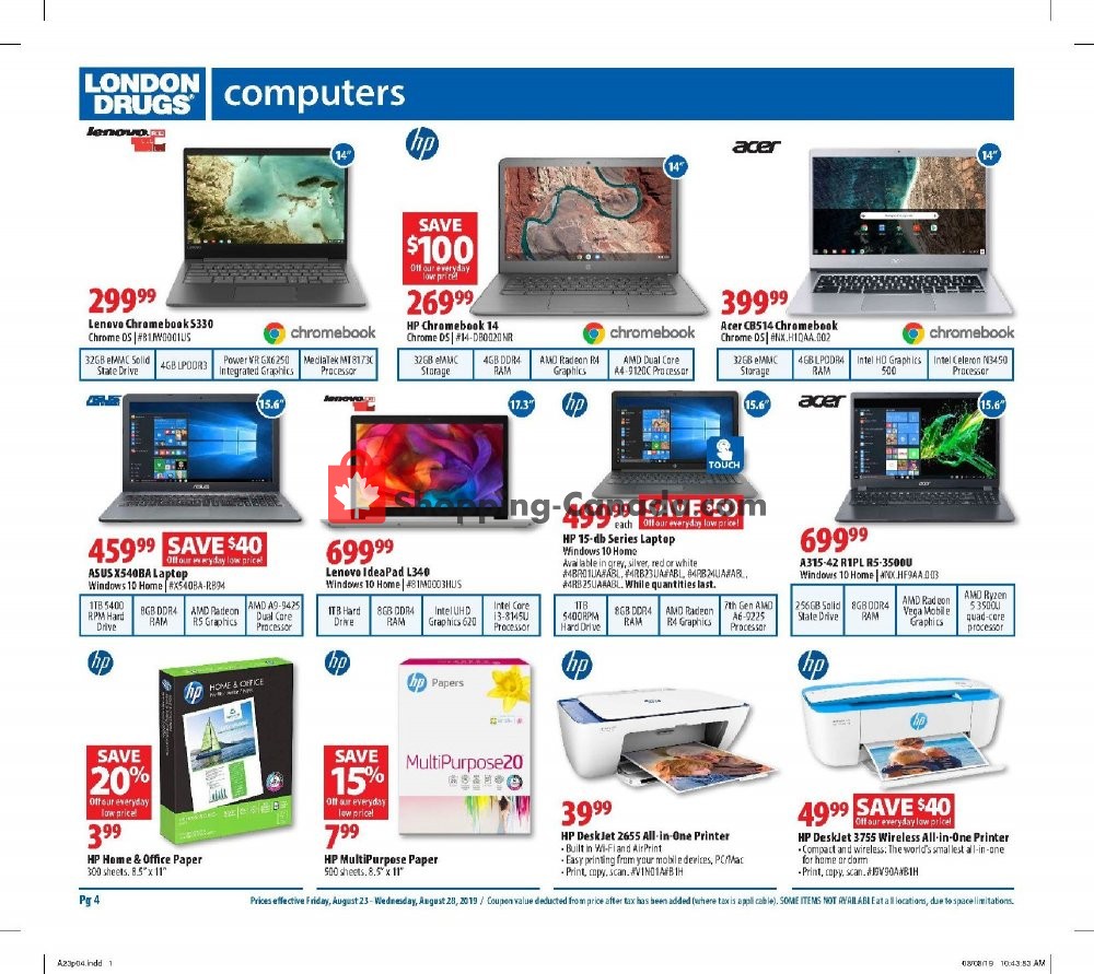 London Drugs flyer from Friday August 23, 2019 to Wednesday August 28, 2019 - page 4