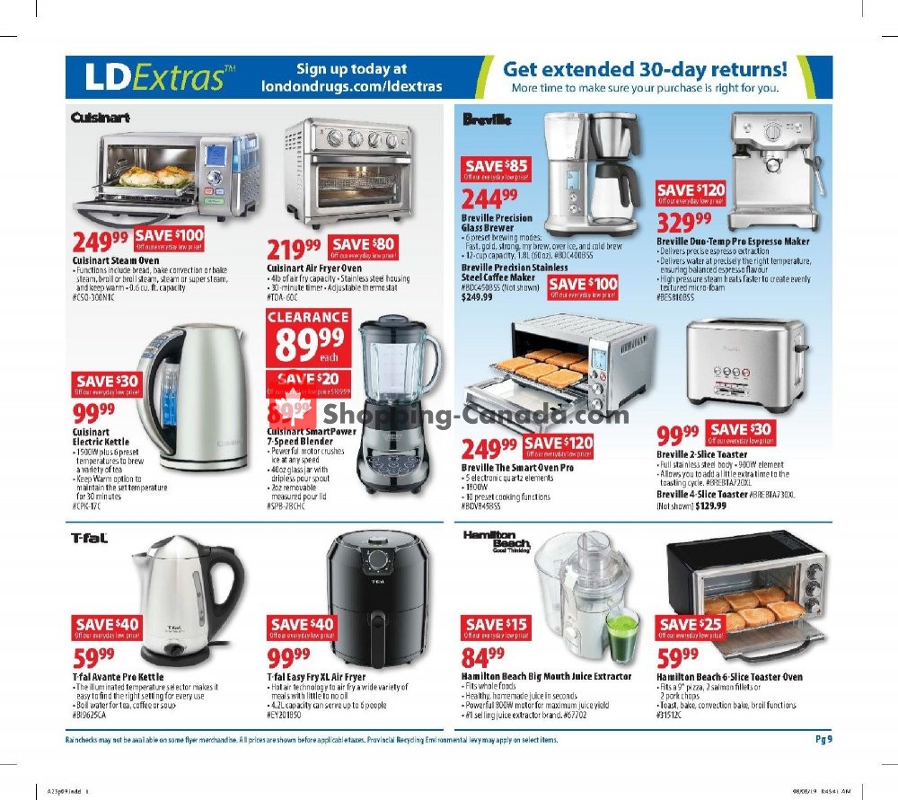 London Drugs flyer from Friday August 23, 2019 to Wednesday August 28, 2019 - page 9